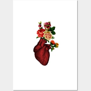 Floral Heart - Realistic Heart Posters and Art